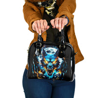 Wolf Skull Shoulder Handbag Born As Human But Wolft At Heart