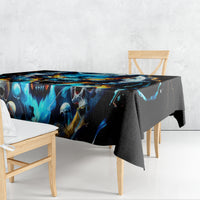 Wolf Skull Tablecloth Born As Human But Wolft At Heart - Wonder Print Shop