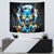 Wolf Skull Tapestry Born As Human But Wolft At Heart - Wonder Print Shop