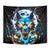 Wolf Skull Tapestry Born As Human But Wolft At Heart - Wonder Print Shop