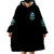 Wolf Skull Wearable Blanket Hoodie Born As Human But Wolft At Heart - Wonder Print Shop