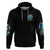 Wolf Skull Zip Hoodie Born As Human But Wolft At Heart - Wonder Print Shop