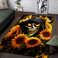 Sunflower Skull Area Rug Assuming I Was Like Most Girls Was Your First Mistake - Wonder Print Shop