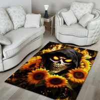 Sunflower Skull Area Rug Assuming I Was Like Most Girls Was Your First Mistake - Wonder Print Shop