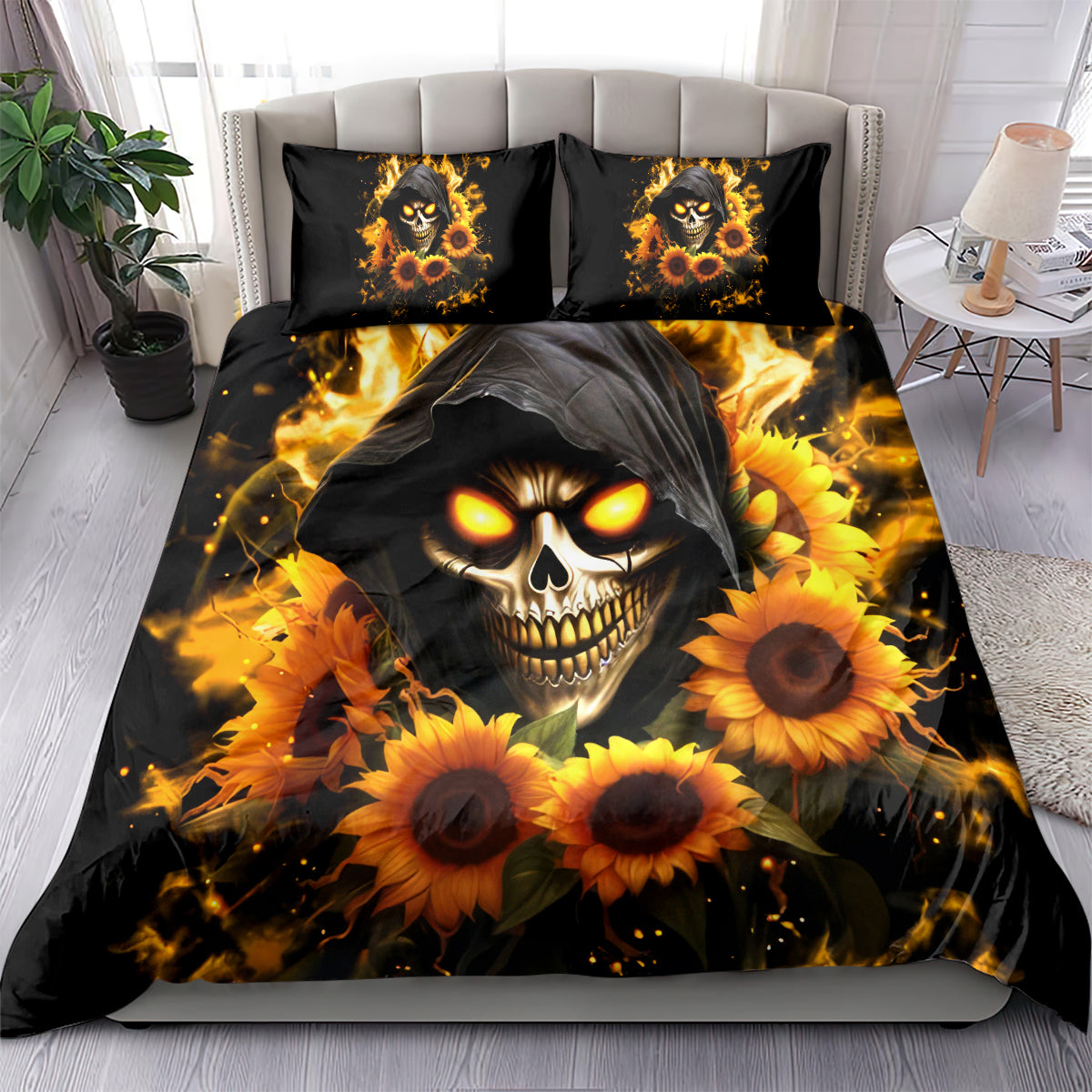 Sunflower Skull Bedding Set Assuming I Was Like Most Girls Was Your First Mistake - Wonder Print Shop