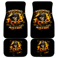 Sunflower Skull Car Mats Assuming I Was Like Most Girls Was Your First Mistake - Wonder Print Shop