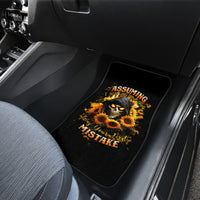 Sunflower Skull Car Mats Assuming I Was Like Most Girls Was Your First Mistake - Wonder Print Shop