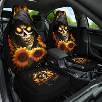 Sunflower Skull Car Seat Cover Assuming I Was Like Most Girls Was Your First Mistake - Wonder Print Shop