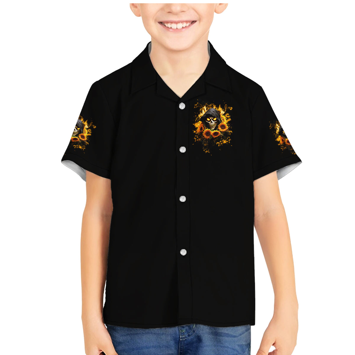 Sunflower Skull Family Matching Mermaid Dress and Hawaiian Shirt Assuming I Was Like Most Girls Was Your First Mistake - Wonder Print Shop