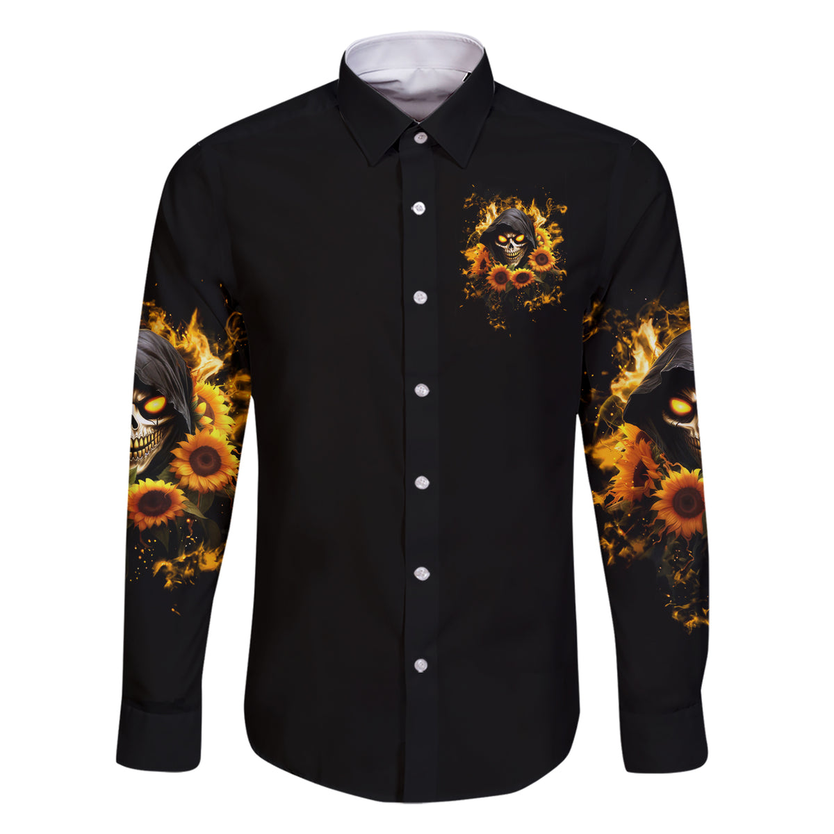 Sunflower Skull Family Matching Short Sleeve Bodycon Dress and Hawaiian Shirt Assuming I Was Like Most Girls Was Your First Mistake - Wonder Print Shop