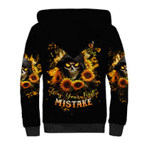 Sunflower Skull Sherpa Hoodie Assuming I Was Like Most Girls Was Your First Mistake - Wonder Print Shop