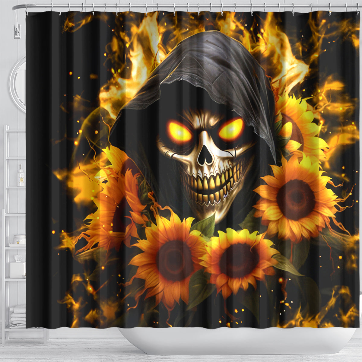 Sunflower Skull Shower Curtain Assuming I Was Like Most Girls Was Your First Mistake
