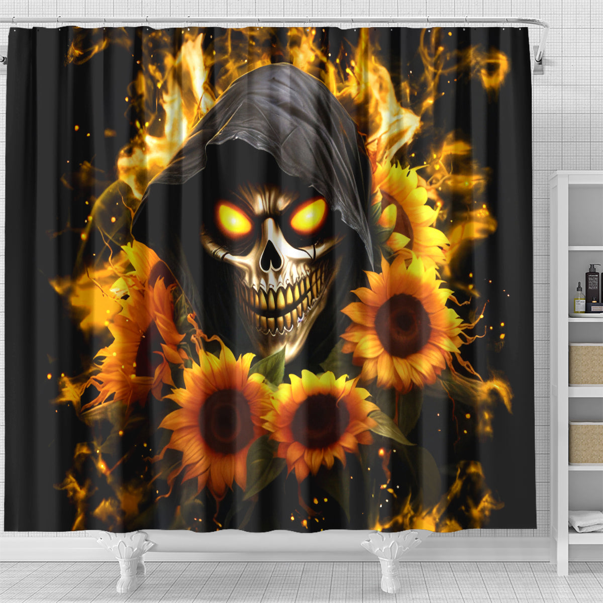 Sunflower Skull Shower Curtain Assuming I Was Like Most Girls Was Your First Mistake