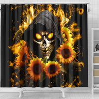 Sunflower Skull Shower Curtain Assuming I Was Like Most Girls Was Your First Mistake