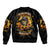 Sunflower Skull Sleeve Zip Bomber Jacket Assuming I Was Like Most Girls Was Your First Mistake - Wonder Print Shop