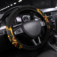 Sunflower Skull Steering Wheel Cover Assuming I Was Like Most Girls Was Your First Mistake - Wonder Print Shop