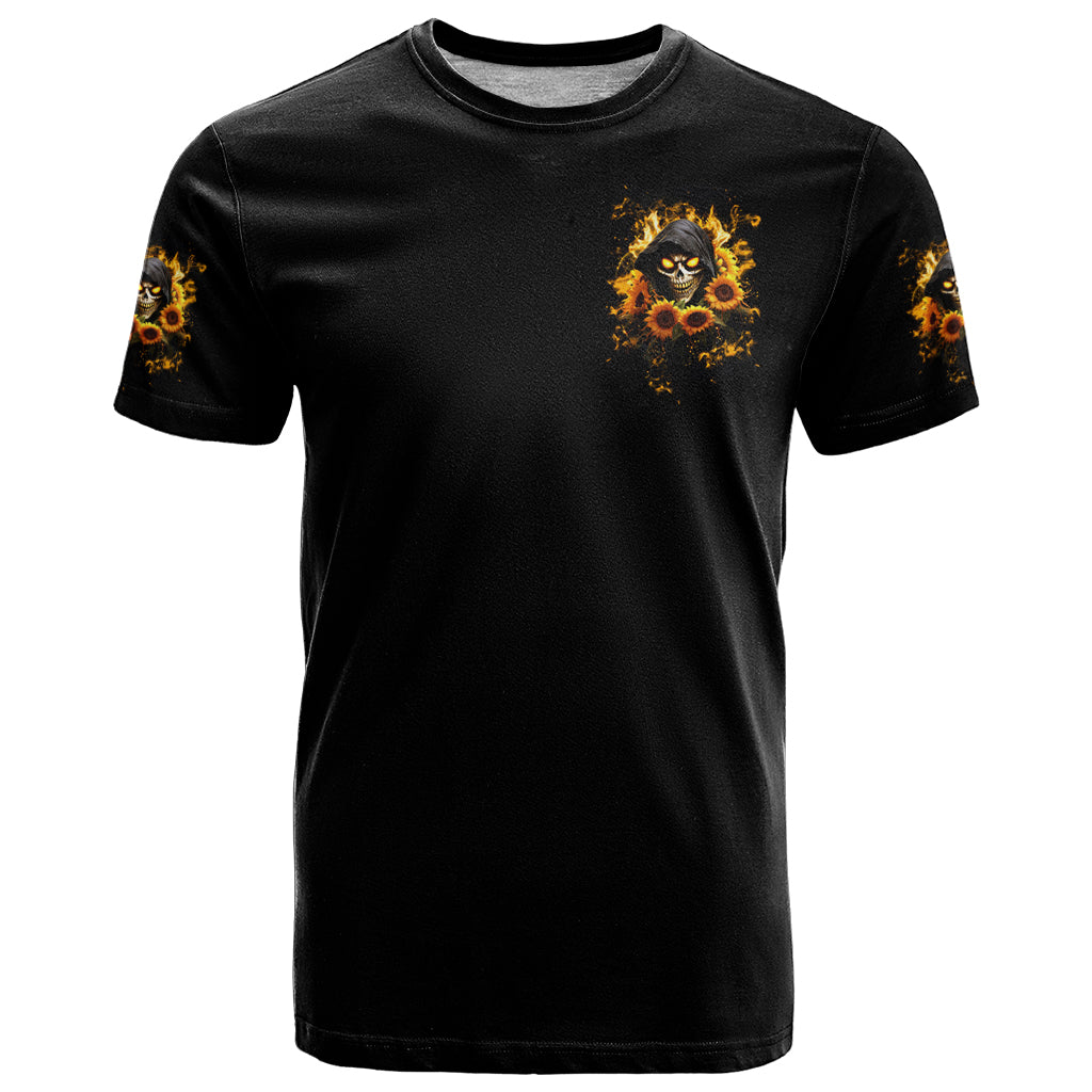 Sunflower Skull T Shirt Assuming I Was Like Most Girls Was Your First Mistake - Wonder Print Shop