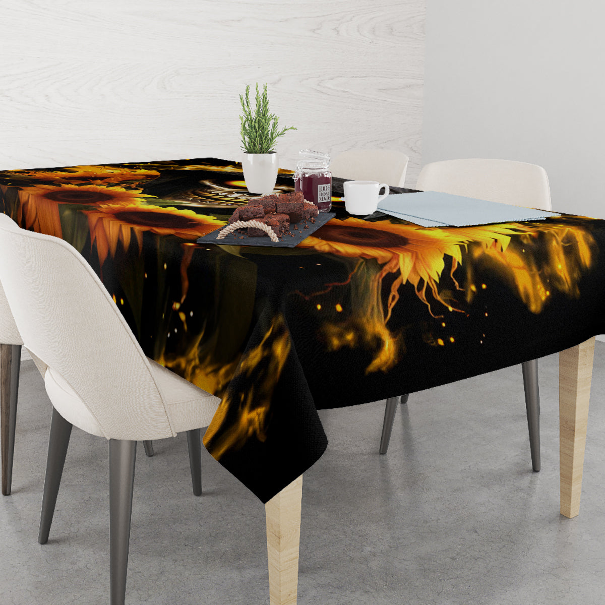 Sunflower Skull Tablecloth Assuming I Was Like Most Girls Was Your First Mistake - Wonder Print Shop