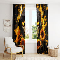 Sunflower Skull Window Curtain Assuming I Was Like Most Girls Was Your First Mistake - Wonder Print Shop