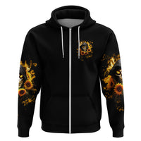 Sunflower Skull Zip Hoodie Assuming I Was Like Most Girls Was Your First Mistake - Wonder Print Shop