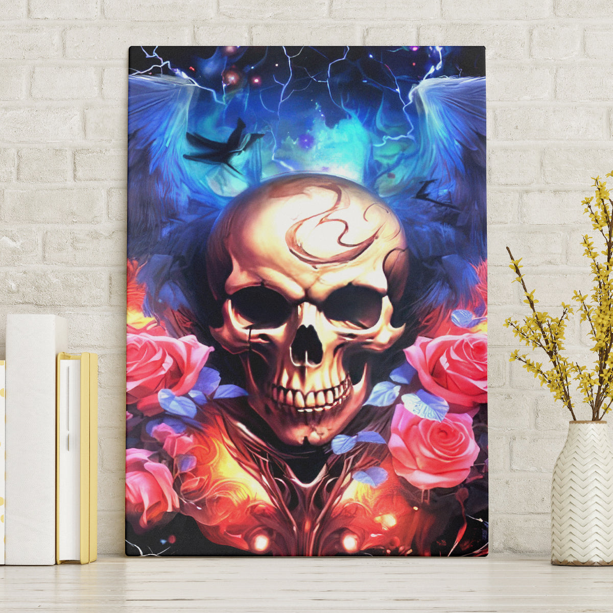 Fairy Skull Canvas Wall Art Assuming I Was Like Most Girls Was Your First Mistake - Wonder Print Shop