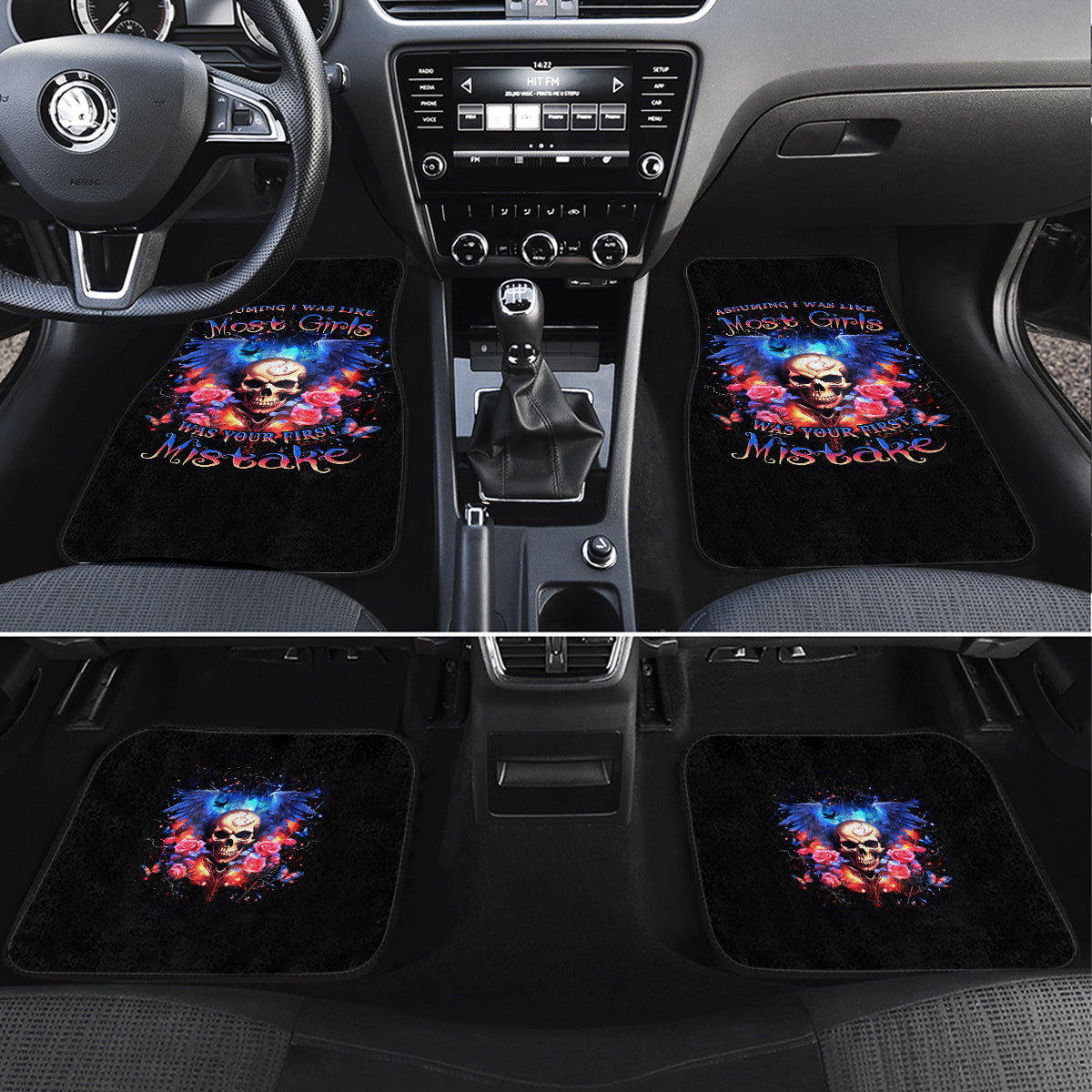 Fairy Skull Car Mats Assuming I Was Like Most Girls Was Your First Mistake - Wonder Print Shop