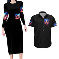 Fairy Skull Couples Matching Long Sleeve Bodycon Dress and Hawaiian Shirt Assuming I Was Like Most Girls Was Your First Mistake - Wonder Print Shop