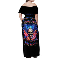Fairy Skull Family Matching Off Shoulder Maxi Dress and Hawaiian Shirt Assuming I Was Like Most Girls Was Your First Mistake - Wonder Print Shop
