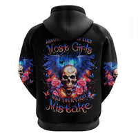 Fairy Skull Hoodie Assuming I Was Like Most Girls Was Your First Mistake - Wonder Print Shop
