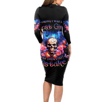 Fairy Skull Long Sleeve Bodycon Dress Assuming I Was Like Most Girls Was Your First Mistake - Wonder Print Shop