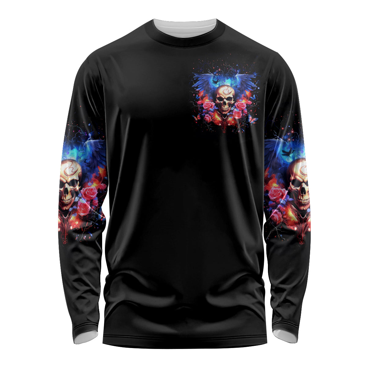 Fairy Skull Long Sleeve Shirt Assuming I Was Like Most Girls Was Your First Mistake - Wonder Print Shop