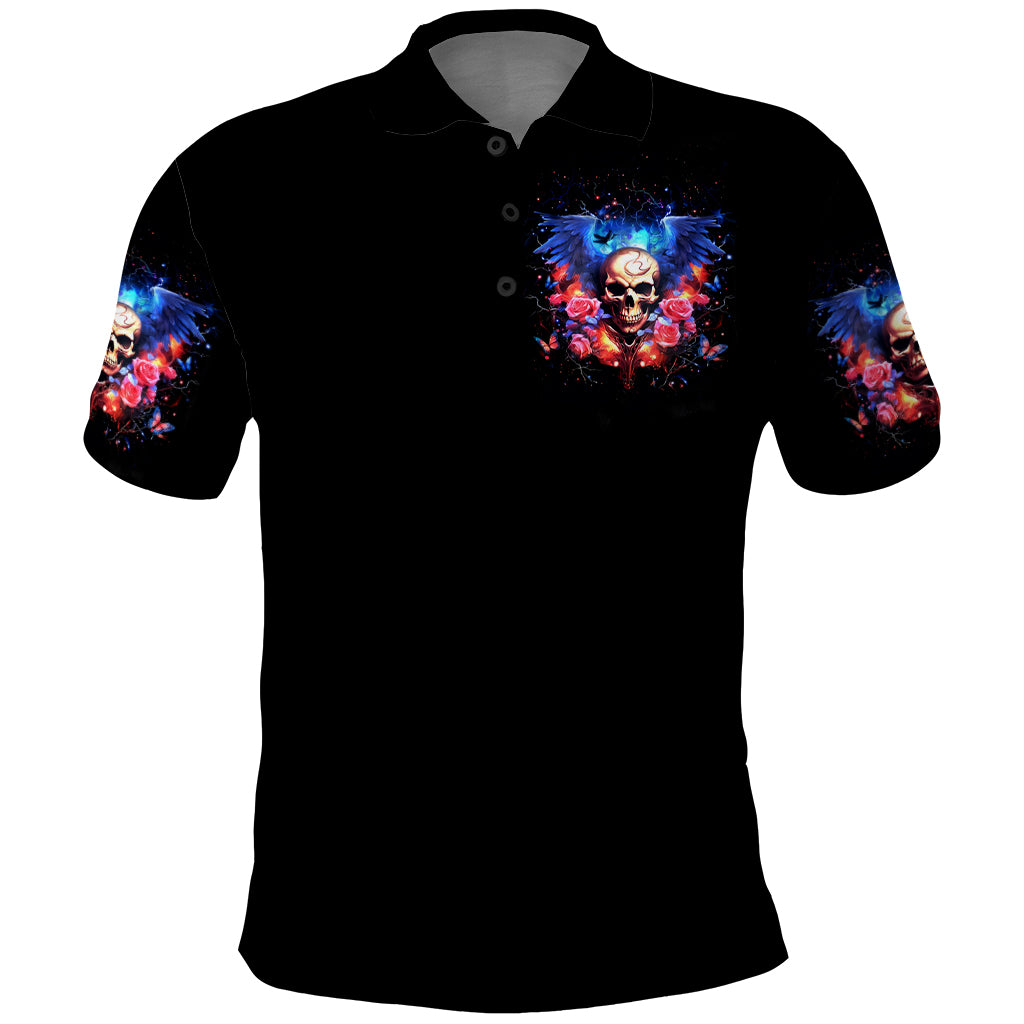 Fairy Skull Polo Shirt Assuming I Was Like Most Girls Was Your First Mistake - Wonder Print Shop