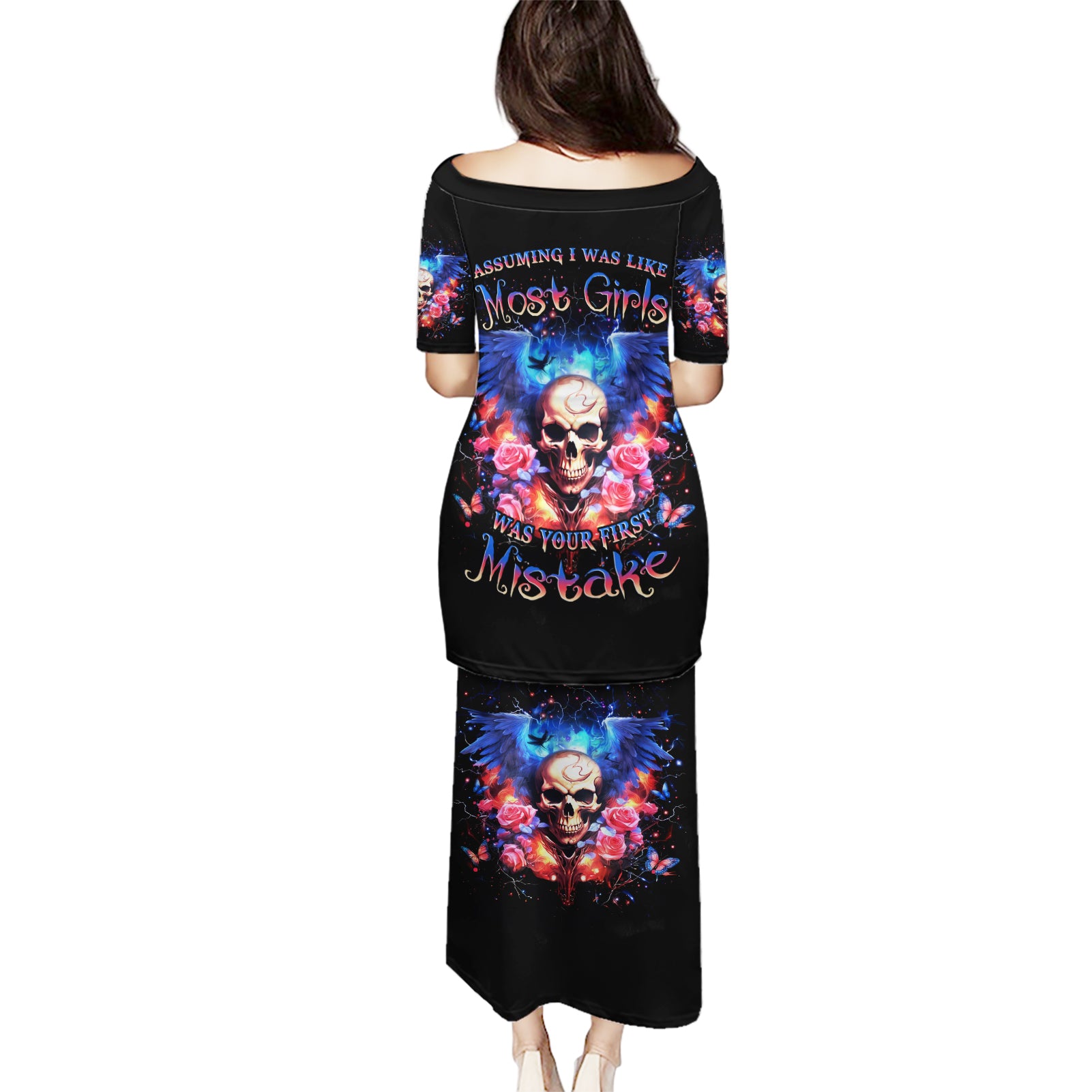 Fairy Skull Puletasi Assuming I Was Like Most Girls Was Your First Mistake - Wonder Print Shop