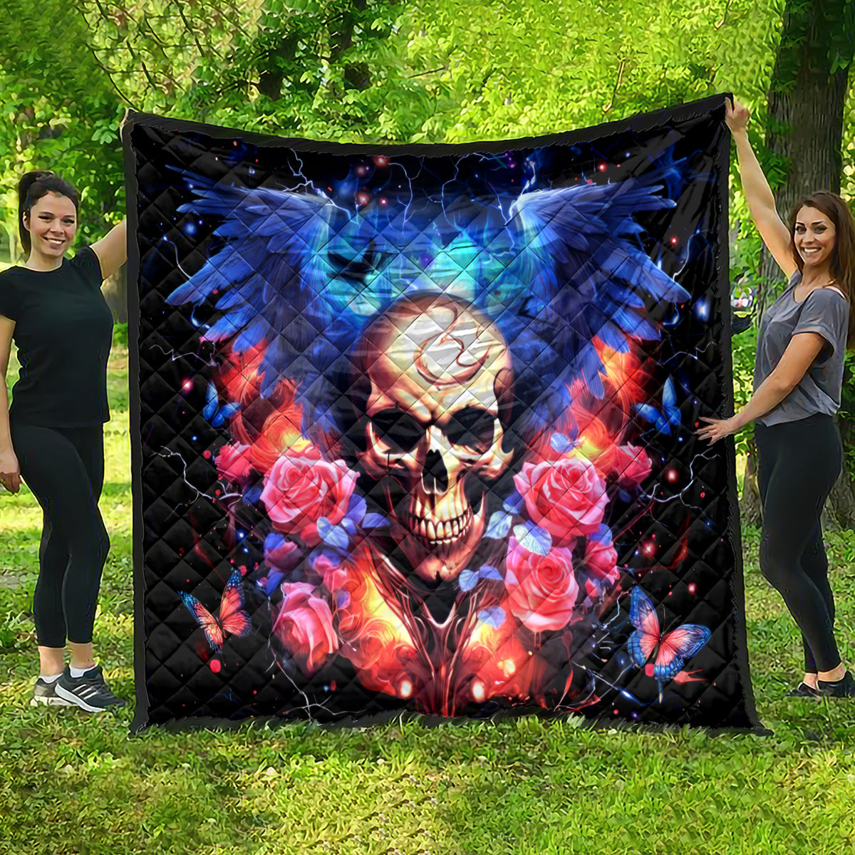 Fairy Skull Quilt Assuming I Was Like Most Girls Was Your First Mistake - Wonder Print Shop