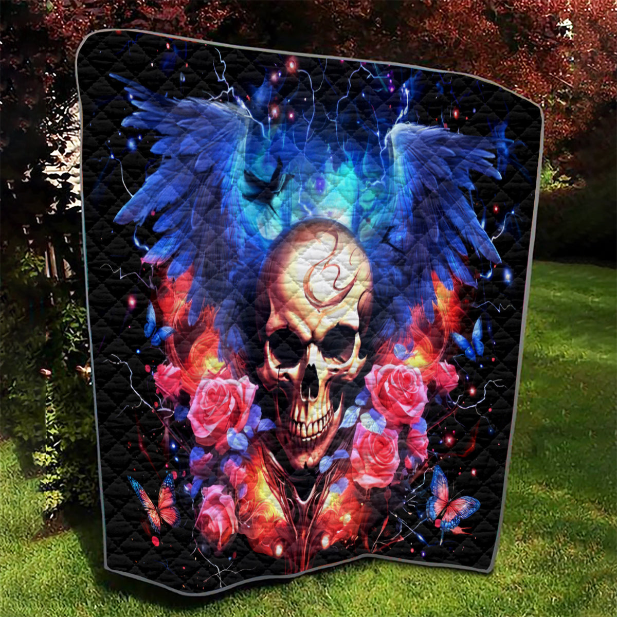 Fairy Skull Quilt Assuming I Was Like Most Girls Was Your First Mistake - Wonder Print Shop