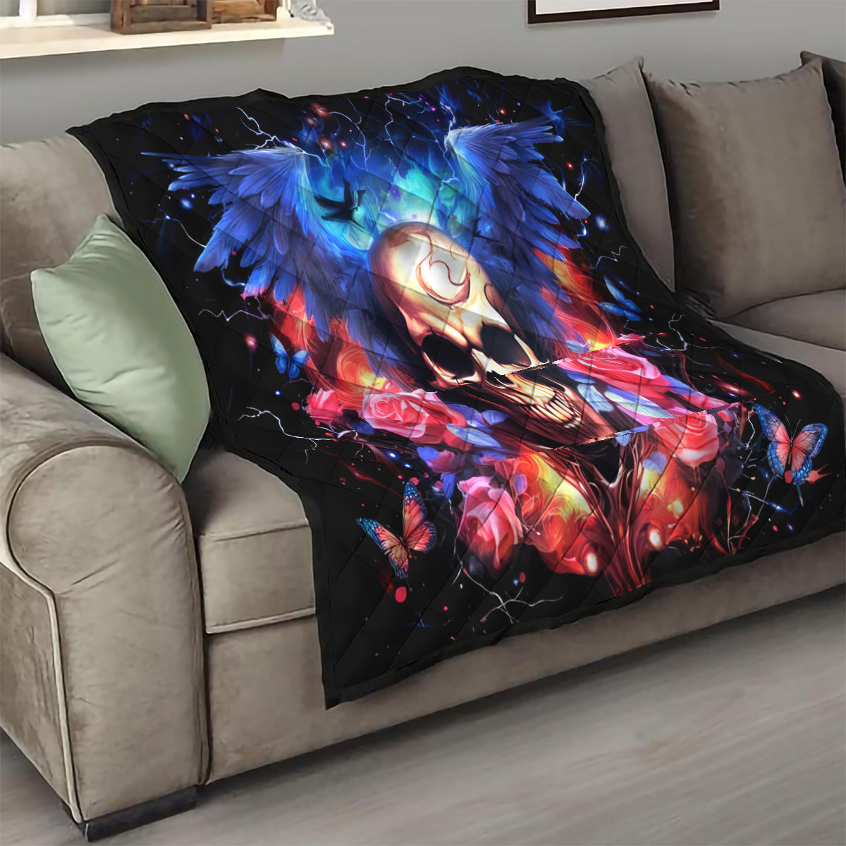 Fairy Skull Quilt Assuming I Was Like Most Girls Was Your First Mistake - Wonder Print Shop