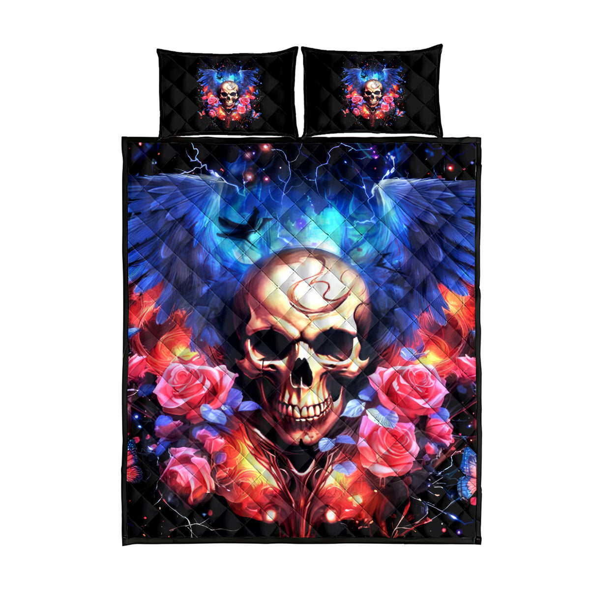 Fairy Skull Quilt Bed Set Assuming I Was Like Most Girls Was Your First Mistake - Wonder Print Shop