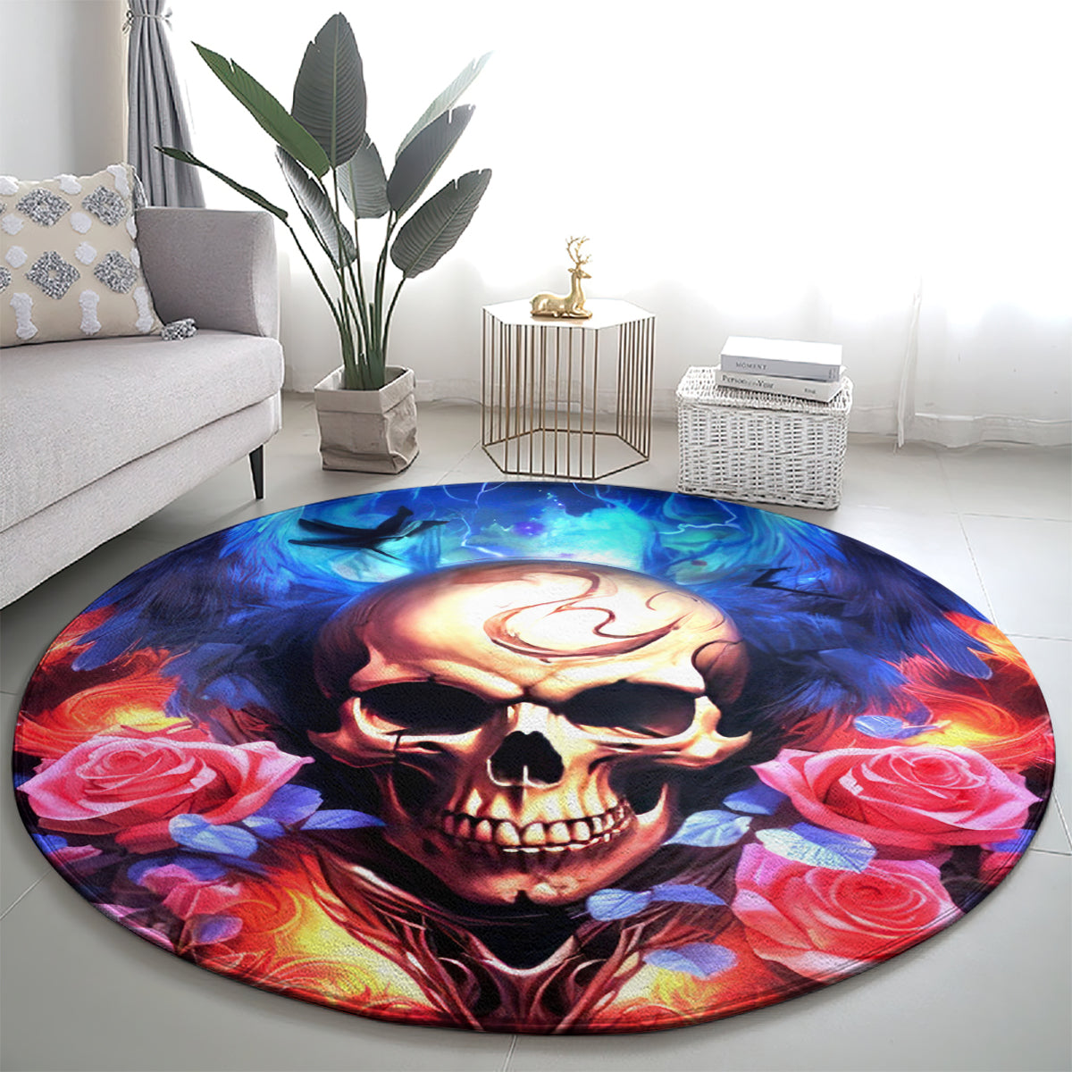 Fairy Skull Round Carpet Assuming I Was Like Most Girls Was Your First Mistake