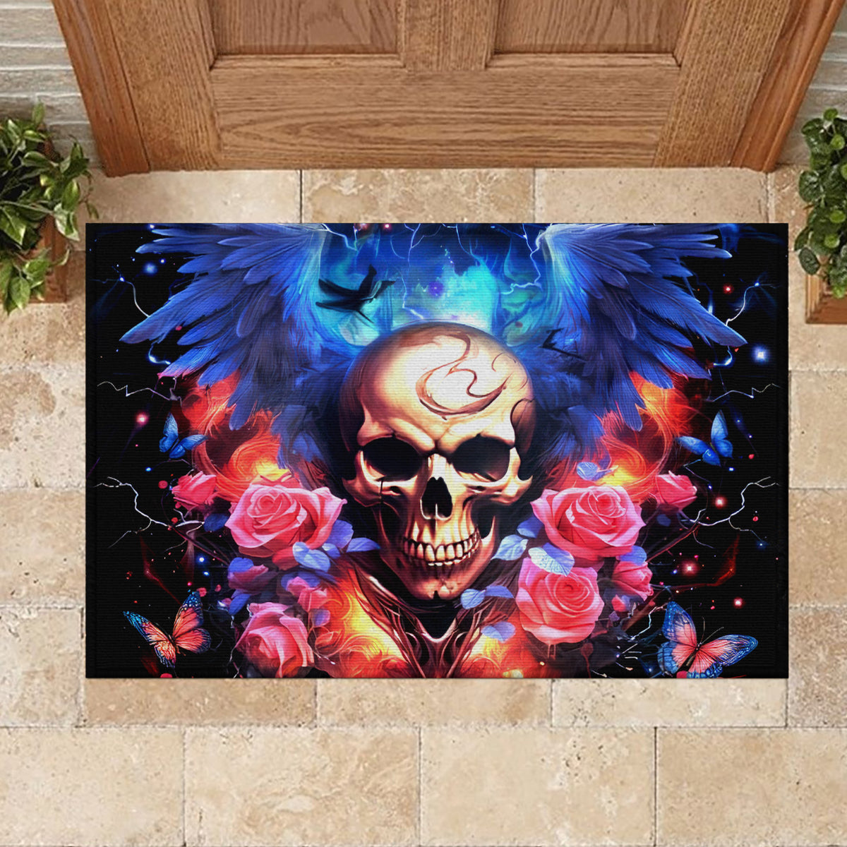 Fairy Skull Rubber Doormat Assuming I Was Like Most Girls Was Your First Mistake - Wonder Print Shop
