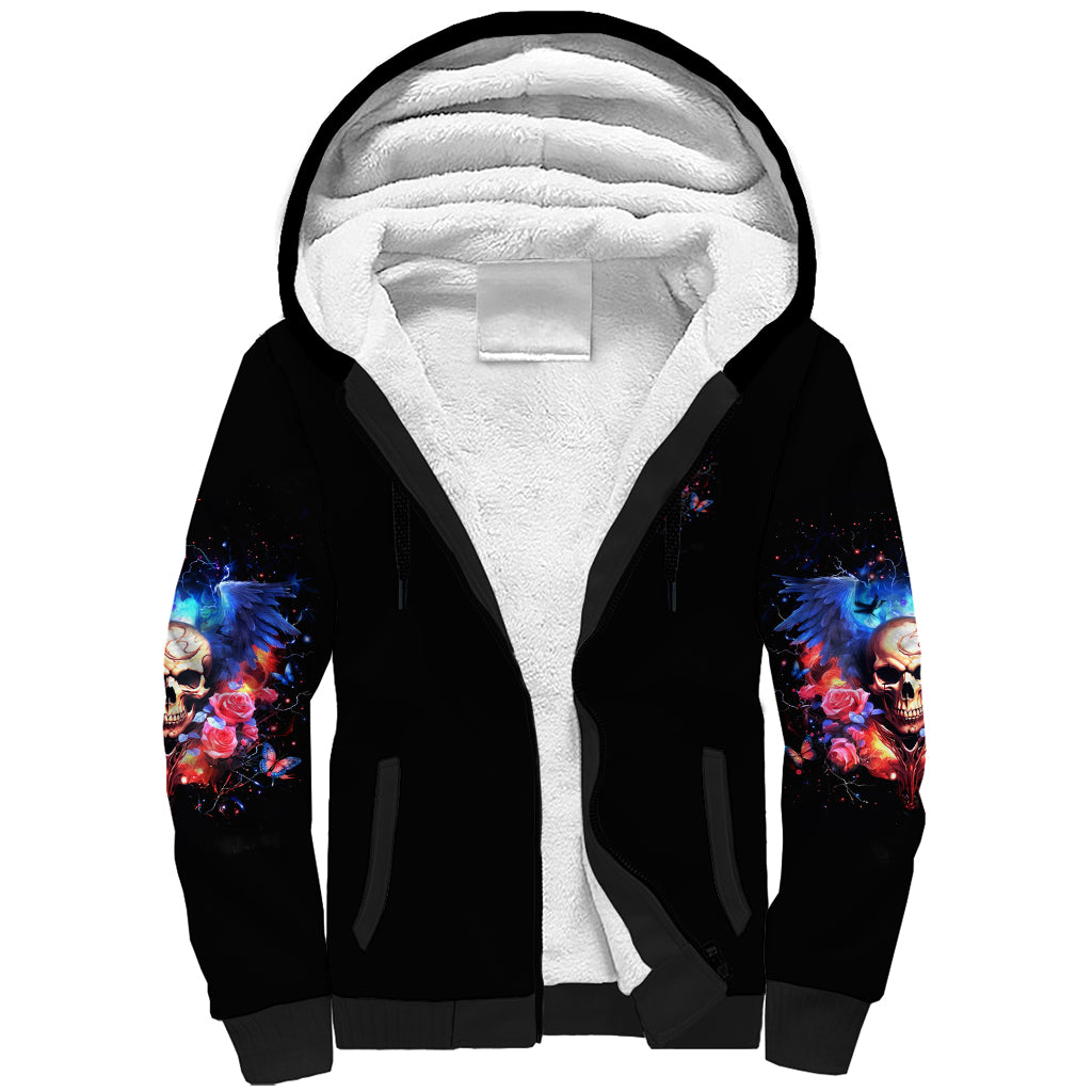 Fairy Skull Sherpa Hoodie Assuming I Was Like Most Girls Was Your First Mistake - Wonder Print Shop