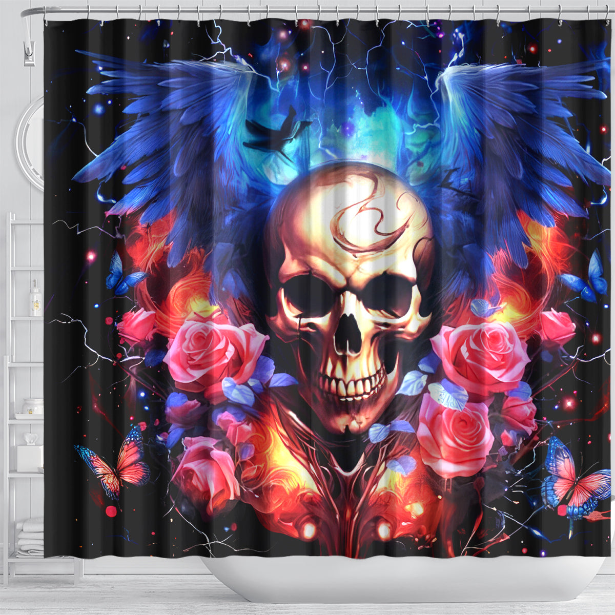 Fairy Skull Shower Curtain Assuming I Was Like Most Girls Was Your First Mistake