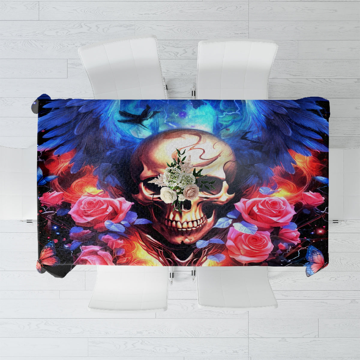Fairy Skull Tablecloth Assuming I Was Like Most Girls Was Your First Mistake - Wonder Print Shop