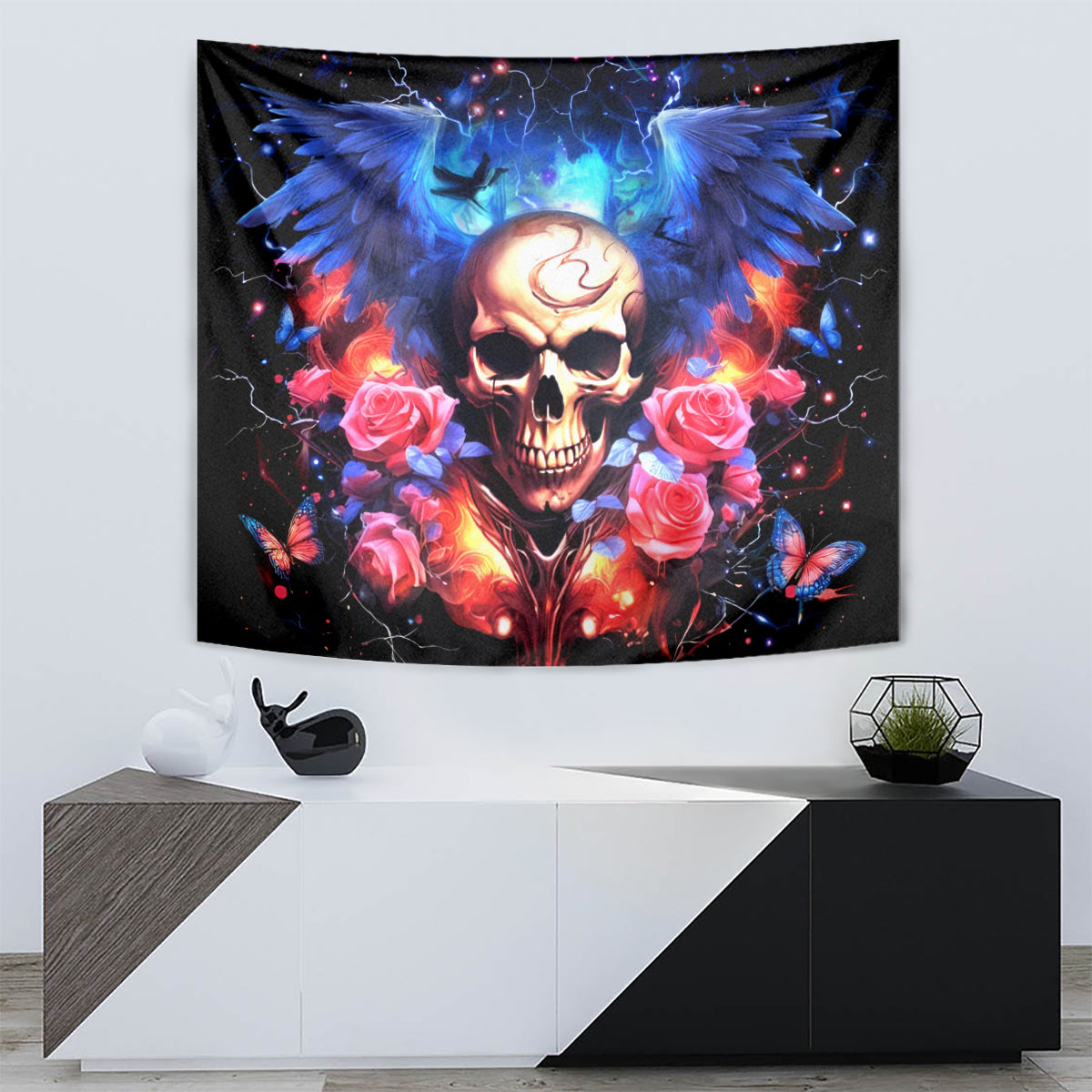 Fairy Skull Tapestry Assuming I Was Like Most Girls Was Your First Mistake - Wonder Print Shop
