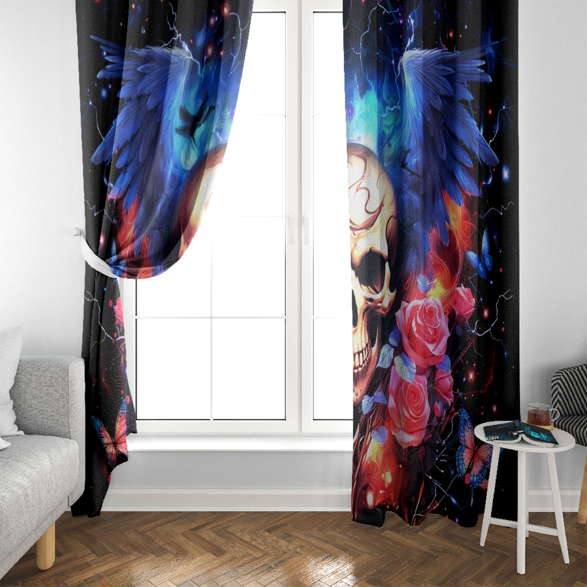 Fairy Skull Window Curtain Assuming I Was Like Most Girls Was Your First Mistake - Wonder Print Shop