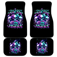 Rose Skull Car Mats Stuck Between IDK IDC And IDGAF - Wonder Print Shop