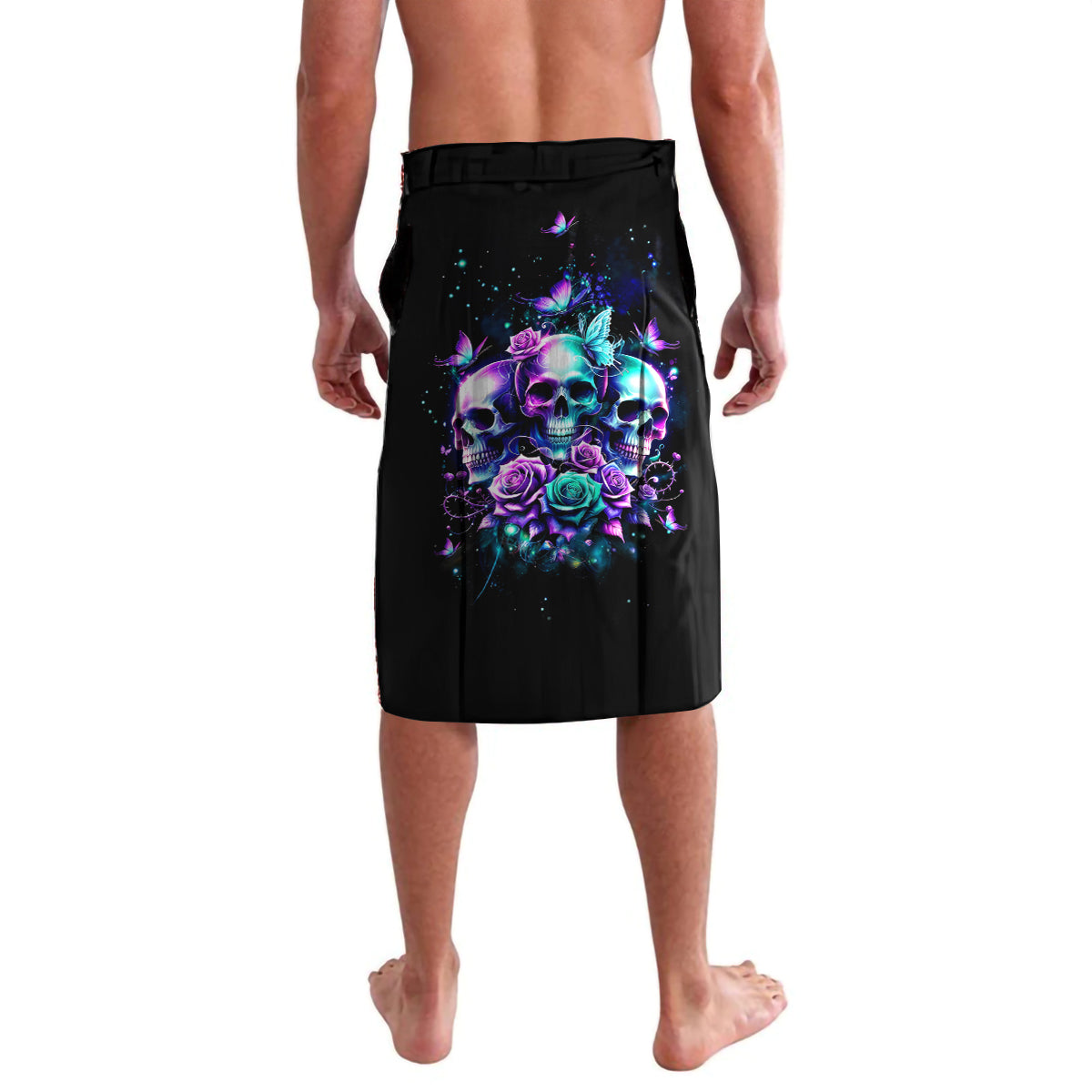 Rose Skull Lavalava Stuck Between IDK IDC And IDGAF - Wonder Print Shop