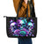 Rose Skull Leather Tote Bag Stuck Between IDK IDC And IDGAF - Wonder Print Shop