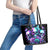 Rose Skull Leather Tote Bag Stuck Between IDK IDC And IDGAF - Wonder Print Shop