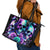 Rose Skull Leather Tote Bag Stuck Between IDK IDC And IDGAF - Wonder Print Shop