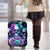 Rose Skull Luggage Cover Stuck Between IDK IDC And IDGAF - Wonder Print Shop